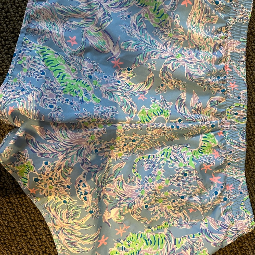 Lilly Pulitzer Blue and Green Athletic Shorts
